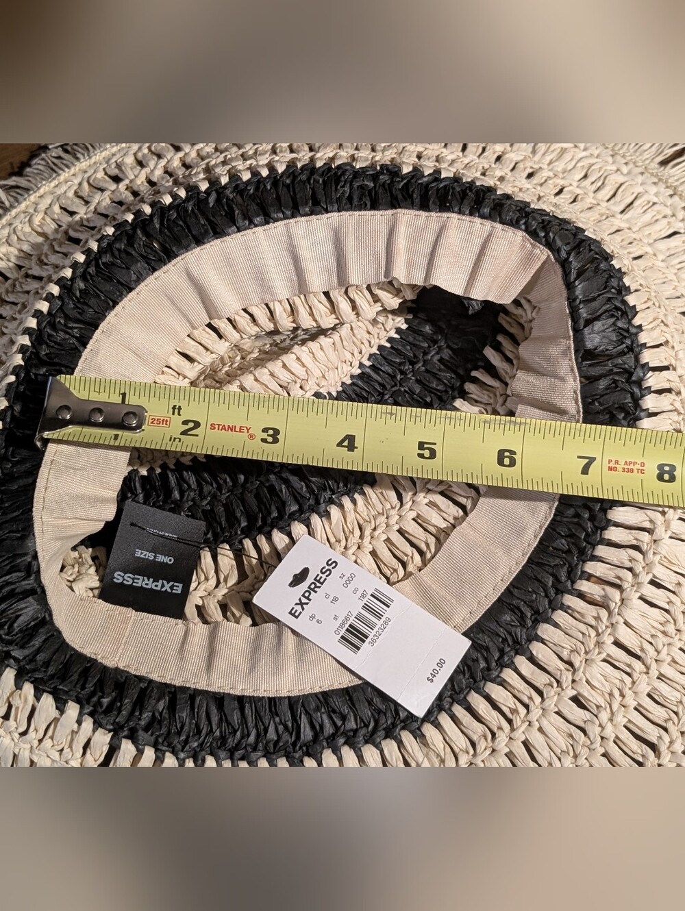 NWT- Express Raffia Sun Hat - Picture 5 of 6